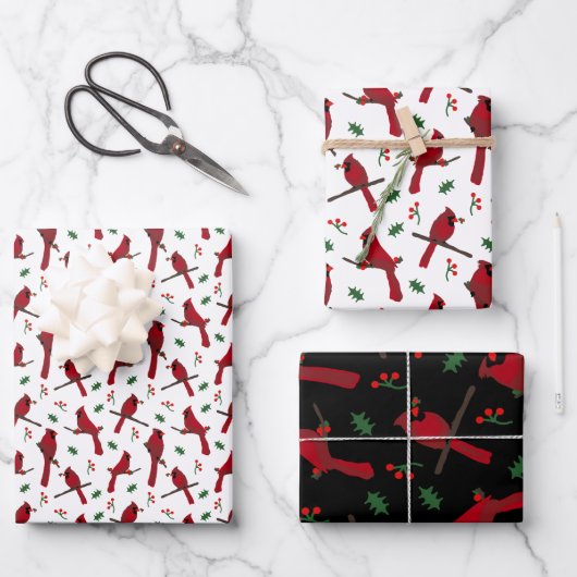 Kardinal Geschenkpapier Set (Vorderseite)
