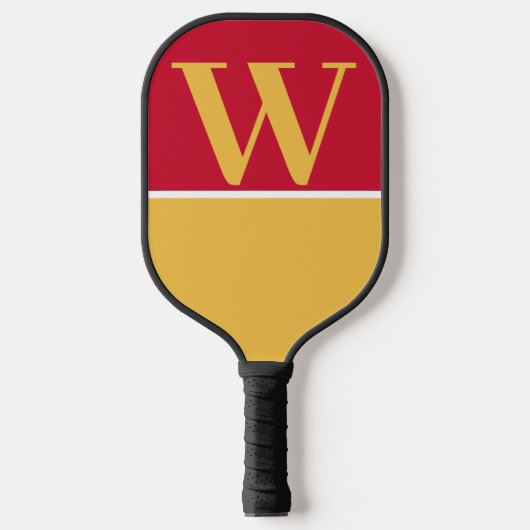 Kardinal & Gold Uni Monogram Pickleball Paddel Pickleball Schläger (Vorderseite)