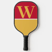 Kardinal & Gold Uni Monogram Pickleball Paddel Schläger (Rückseite)