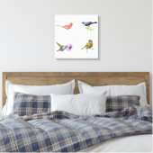 Kardinal, Grackle, Hummingbird, Oriole Leinwanddruck (Insitu (Schlafzimmer))