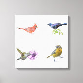 Kardinal, Grackle, Hummingbird, Oriole Leinwanddruck (Vorderseite)