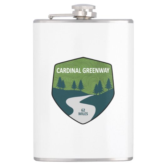 Kardinal Greenway Indiana Flachmann (Vorderseite)