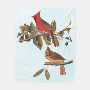 Kardinal Grosbeak Audubon Birds of America Fleecedecke