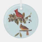 Kardinal Grosbeak Audubon Birds of America Ornament Aus Glas (Vorderseite)