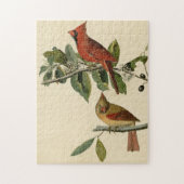 Kardinal Grosbeak von Audubons Vögeln von Amerika Puzzle (Vertikal)