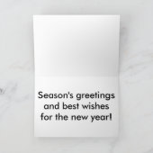 Kardinal Große Schriftart Weihnachtskarte Feiertagskarte (Innenseite)