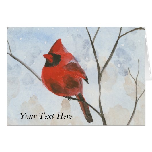 Kardinal-Grußkarte (Vorderseite (Horizontal))