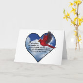 Kardinal Heart Gedicht Karte (Gelbe Blume)