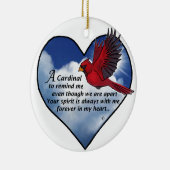 Kardinal Heart Gedicht Keramikornament (Rechts)