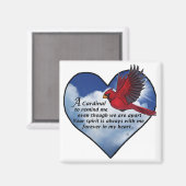 Kardinal Heart Gedicht Magnet (Vorderseite/Rückseite)
