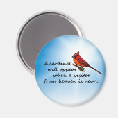 Kardinal, Himmelsbesucher Magnet (Vorderseite/Rückseite)