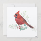 Kardinal Holiday Art Feiertagskarte (Vorderseite)