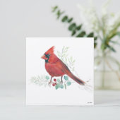 Kardinal Holiday Art Feiertagskarte (Stehend Vorderseite)