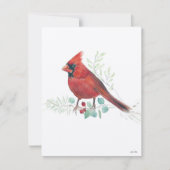 Kardinal Holiday Art Feiertagskarte (Vorderseite)