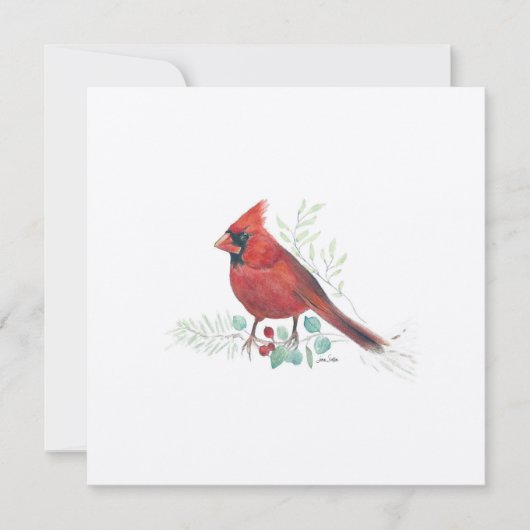 Kardinal Holiday Art Feiertagskarte (Vorderseite)