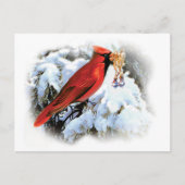 Kardinal Holiday Postkarte (Vorderseite)