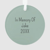Kardinal Holiday Remembrance Acrylic Ornament (Rückseite)