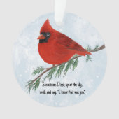 Kardinal Holiday Remembrance Acrylic Ornament (Vorderseite)