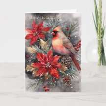 Kardinal Holiday Watercolor Winter