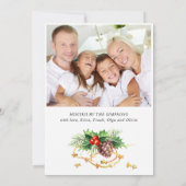 Kardinal Holly Berry Holiday Christmas Open House Einladung (Rückseite)