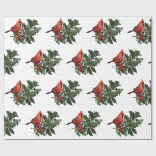 Kardinal Holly Wrapping Paper Geschenkpapier