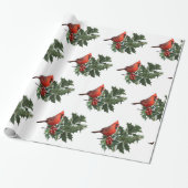 Kardinal Holly Wrapping Paper Geschenkpapier (Ungerollt)