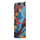 Kardinal im Herbst Thermosbecher (Nach links gedreht)