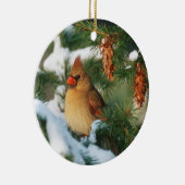 Kardinal im Norden, Illinois Keramikornament (Rechts)