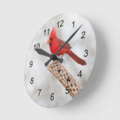 Kardinal im Norden Runde Wanduhr (Winkel)