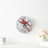 Kardinal im Norden Runde Wanduhr (Zuhause)