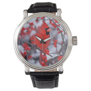 Kardinal im Norden, Winter, IL Armbanduhr