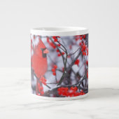 Kardinal im Norden, Winter, IL Jumbo-Tasse (Vorderseite)