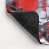Kardinal im Norden, Winter, IL Mousepad (Ecke)