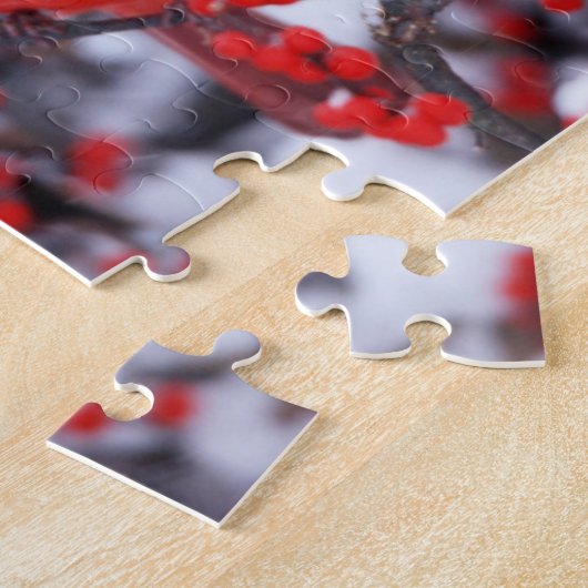 Kardinal im Norden, Winter, IL Puzzle (Seite)