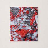 Kardinal im Norden, Winter, IL Puzzle (Vertikal)