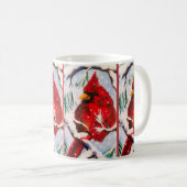 Kardinal im Roten Cup Kaffeetasse (VorderseiteRechts)