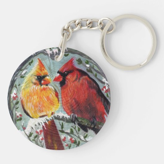 Kardinal im Schlüsselanhänger Liebe (Rückseite)