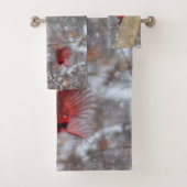 Kardinal im Schnee Badhandtuch Set (Insitu)