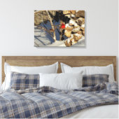 Kardinal im Schnee Leinwanddruck (Insitu (Schlafzimmer))