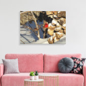 Kardinal im Schnee Leinwanddruck (Insitu (Wohnzimmer))