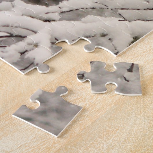 Kardinal im Schnee-Puzzlespiel Puzzle (Seite)