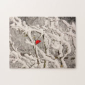 Kardinal im Schnee-Puzzlespiel Puzzle (Horizontal)