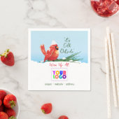 Kardinal im Snow-Business-Logo Serviette (Beispiel)