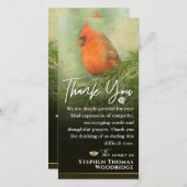 Kardinal im Spruce 4x8 Beileid Vielen Dank Dankeskarte (Vorne/Hinten)
