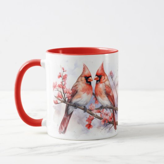 Kardinal im Winter 1 Tasse (Links)