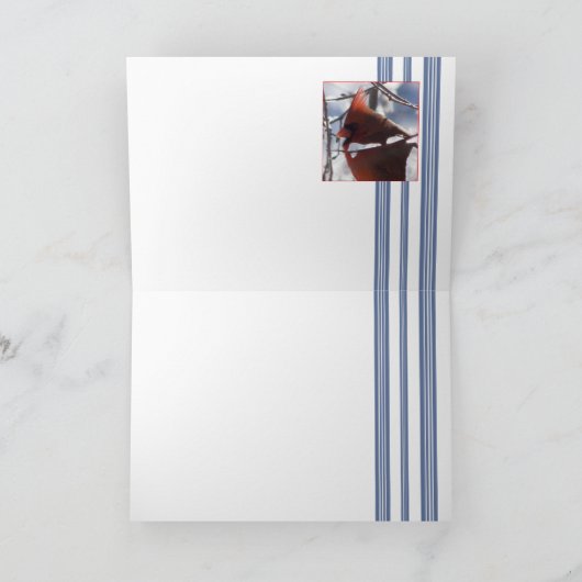 Kardinal im Winter Karte (Innenseite)