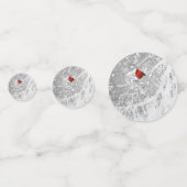 Kardinal im Winter Konfetti (Rückseiten)