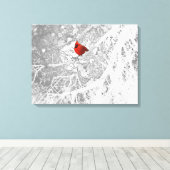 Kardinal im Winter Leinwanddruck (Insitu (Holzboden))