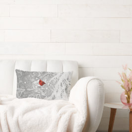 Kardinal im Winter Lendenkissen