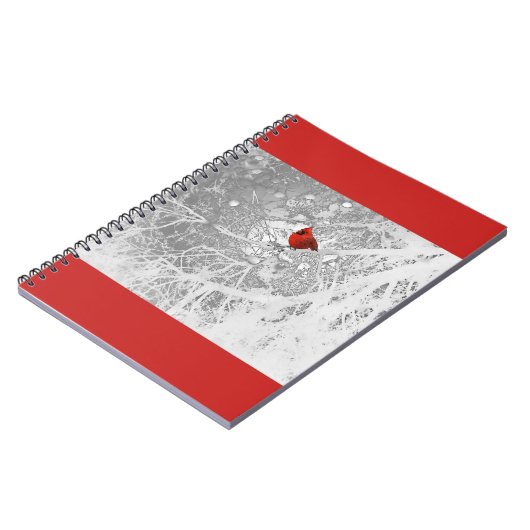 Kardinal im Winter Notizblock (Linke Seite)